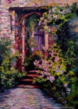 Картина "Арка в сад"
