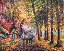 Картина " Осенняя прогулка "